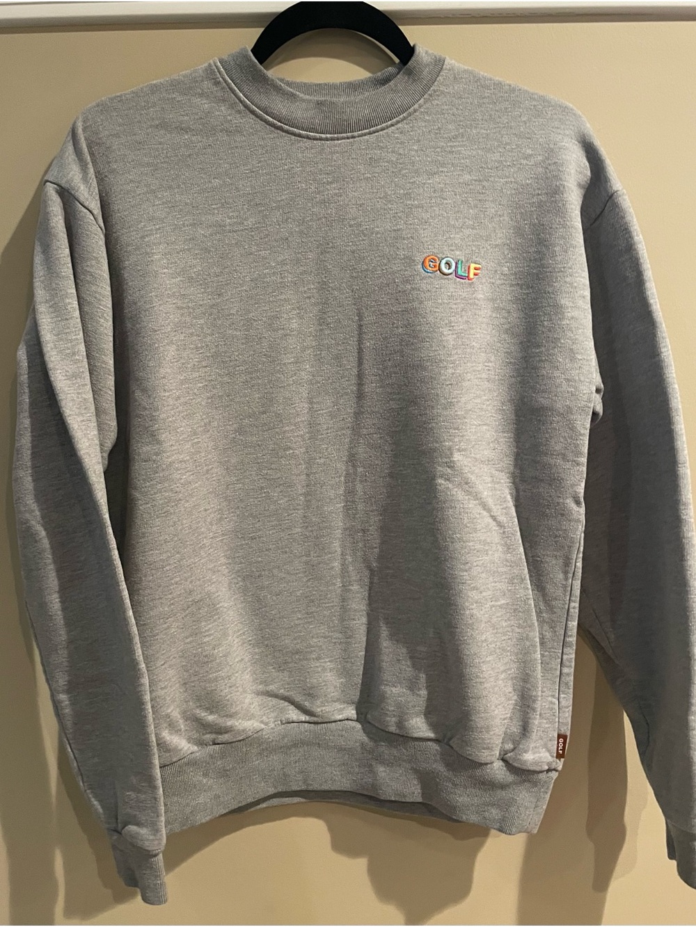 Golf Wang Gray Crewneck Sweatshirt with Multicolor GOLF Logo